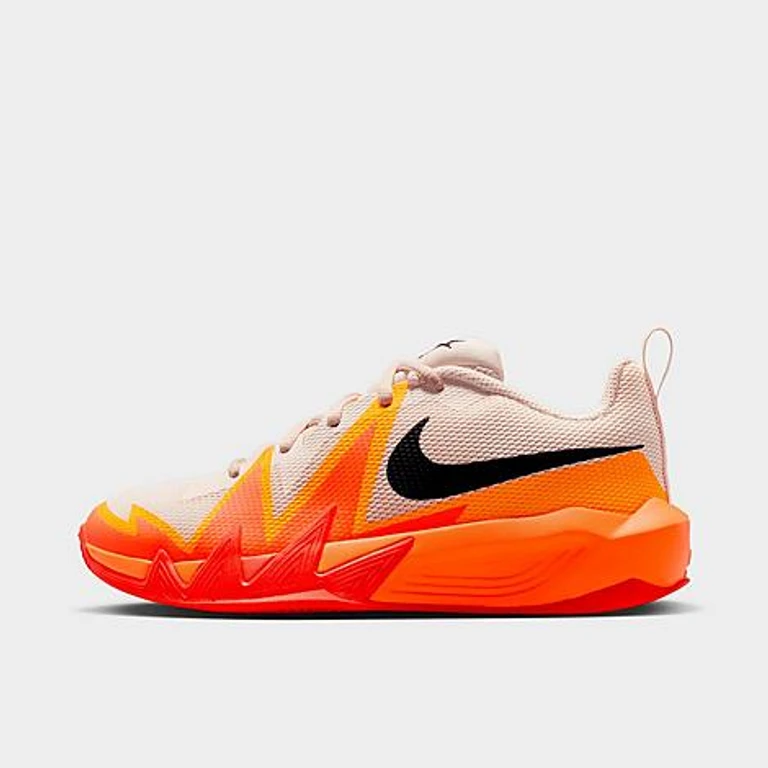 Nike Big Kids S. T. Dynamite Basketball Shoes in Chalk/Picante Red/Total Orange Size: 3.5