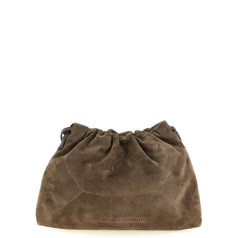 Brunello Cucinelli Brown Calfskin Clutch Bag - Women