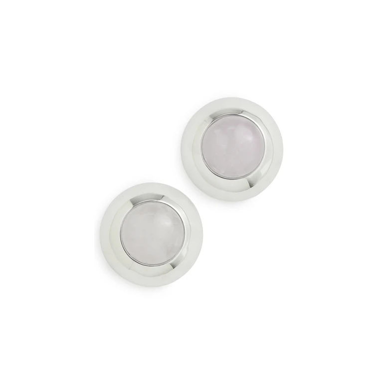 Julietta Bombe Earrings Silver/Pink One Size