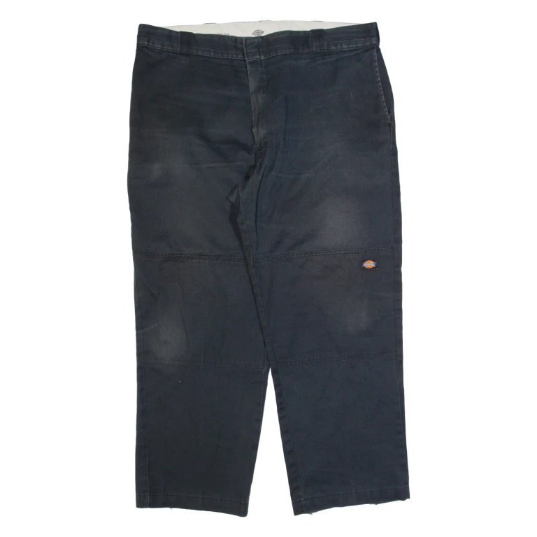 DICKIES Workwear Mens Trousers Black Regular Straight W42 L30