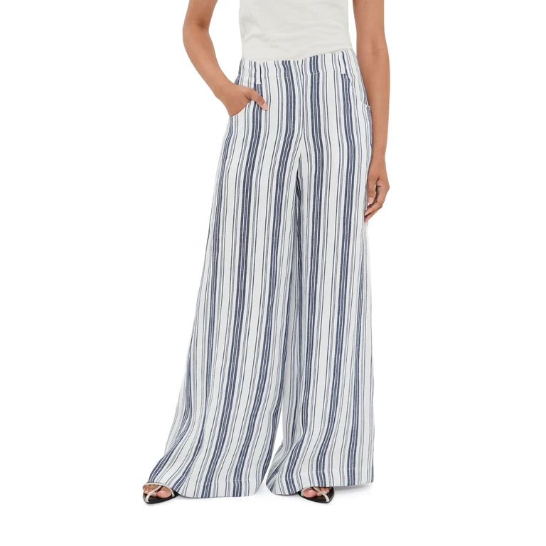 TWP Demie Pants IVORY / NAVY 8