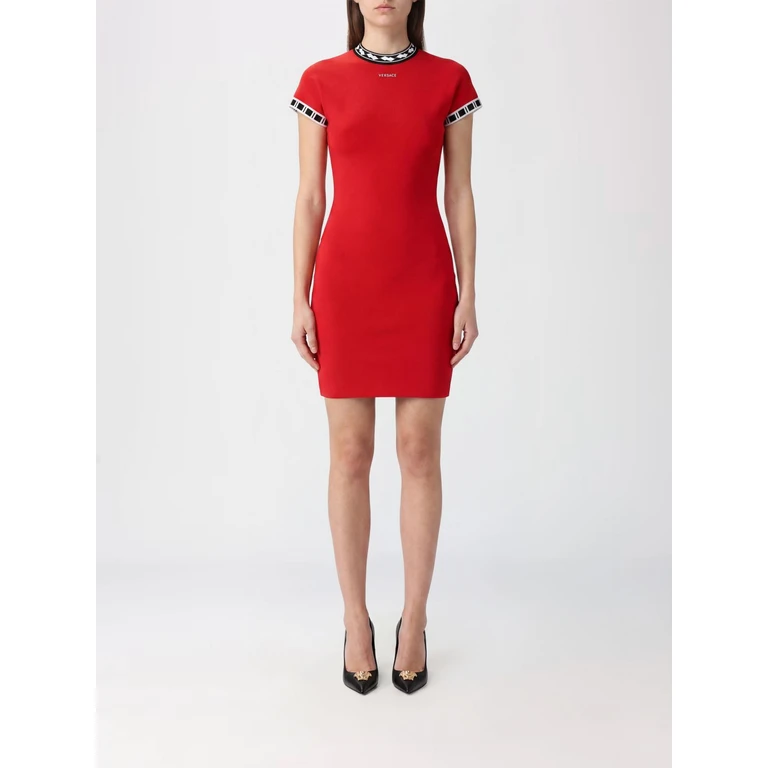 Slim Fit Sheath Mini Dress in Cotton with Contrast Trims (10257671A183561RC90)