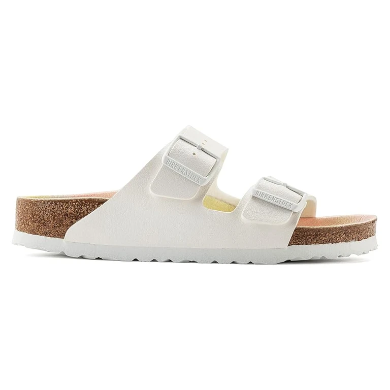 Arizona Vegan Birko-Flor Nubuck White Sandals