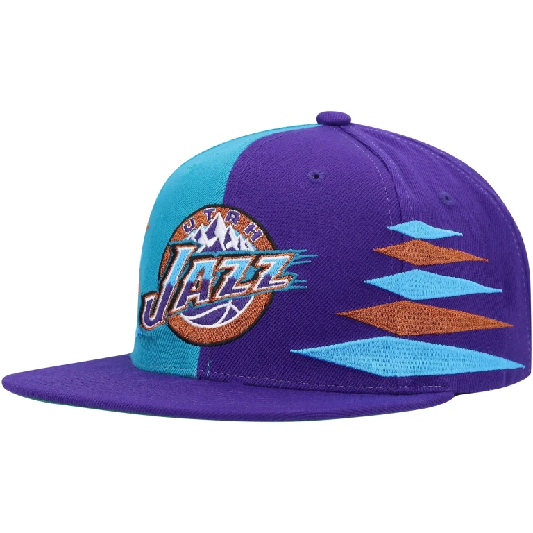 Men's NBA Diamond Cut Snapback Hwc Jazz Snapback Caps