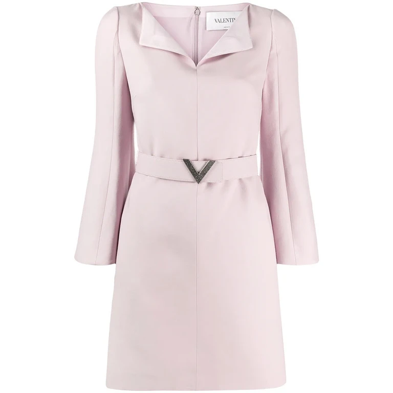 Valentino Garavani V Pavé Belted Dress