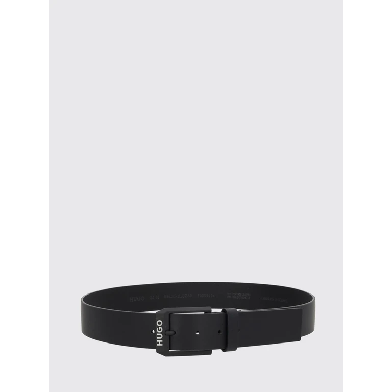 Smooth Leather Belt with Printed Lettering Logo (50503404001)
