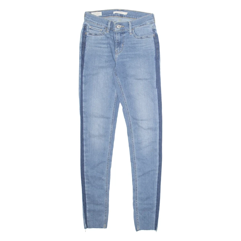 LEVI'S 710 Premium Womens Jeans Blue Regular Skinny Stone Wash W26 L32