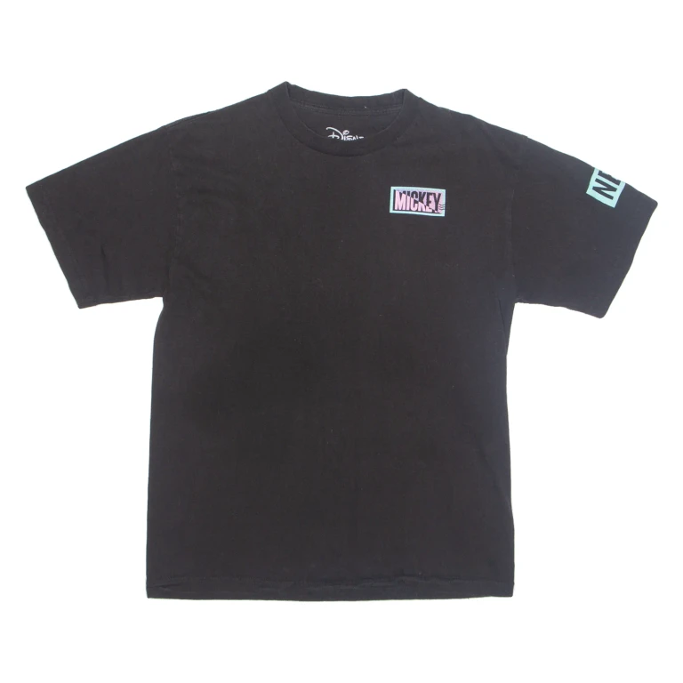 DISNEY Mickey Mens T-Shirt Black M