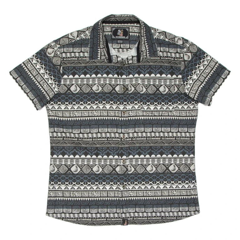 Mens Shirt Black Crazy Pattern M