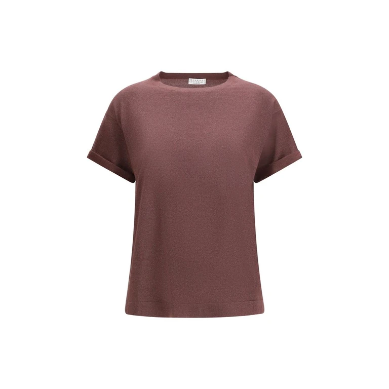 Brunello Cucinelli Bordeaux Nylon T-Shirt - Women