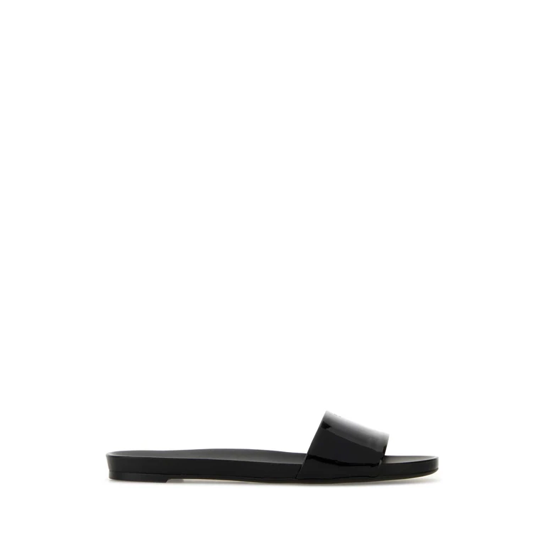 Prada White Leather Slippers Bianco - Women