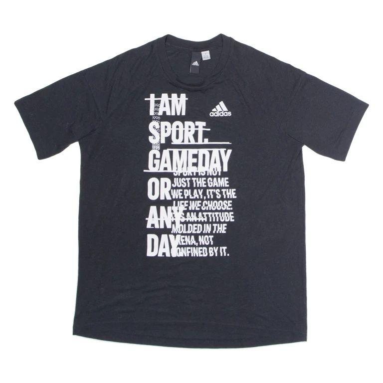 ADIDAS Mens T-Shirt Black M