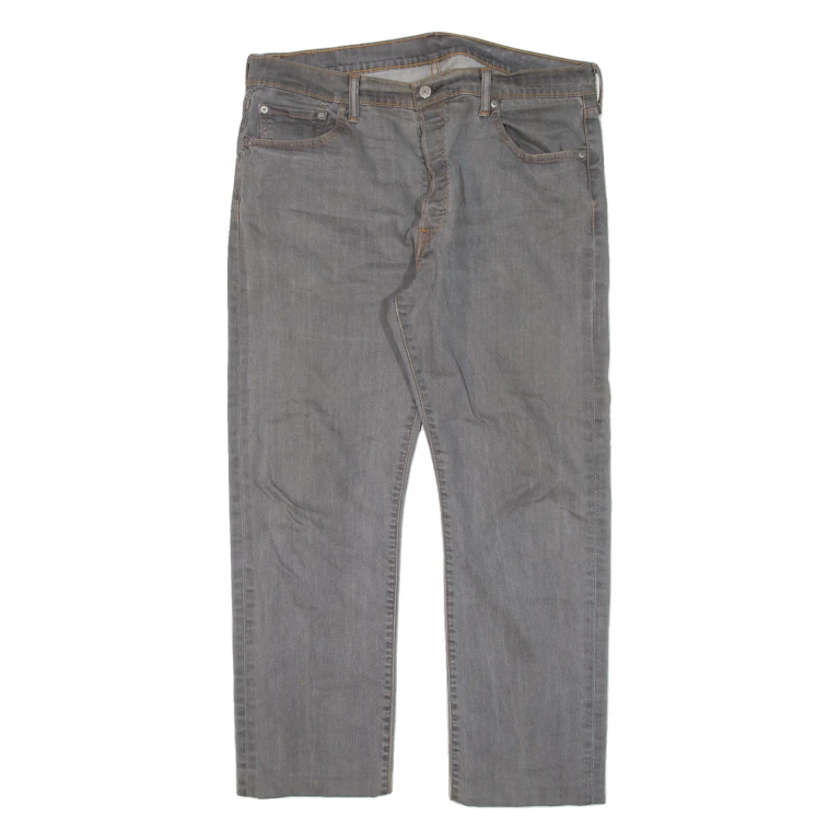 LEVI'S 501 Jeans Mens Grey Regular Straight W36 L26