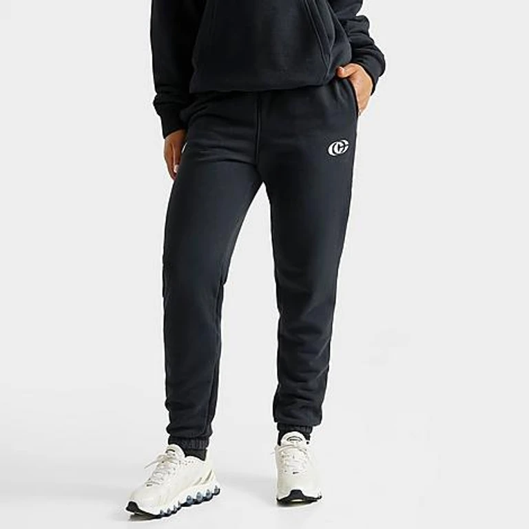 Nike Women's Caitlin Clark Premium Fleece Cuffed Pants in Black/Sail Size: 2XL