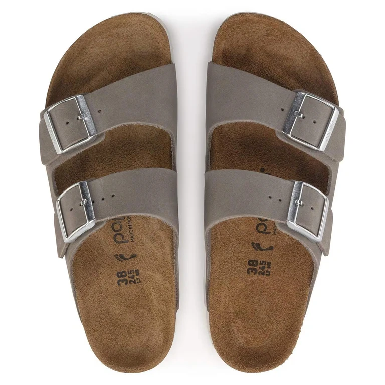 Unisex Arizona Soft Footbed Nubuck Leather Dove Gray