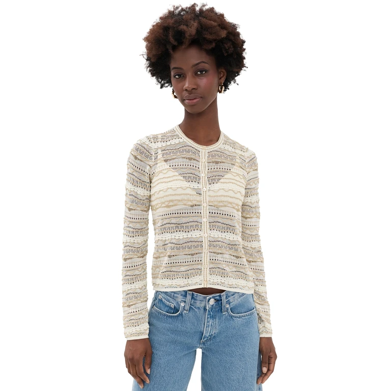Ulla Johnson Mia Knit Cardigan Conch XL
