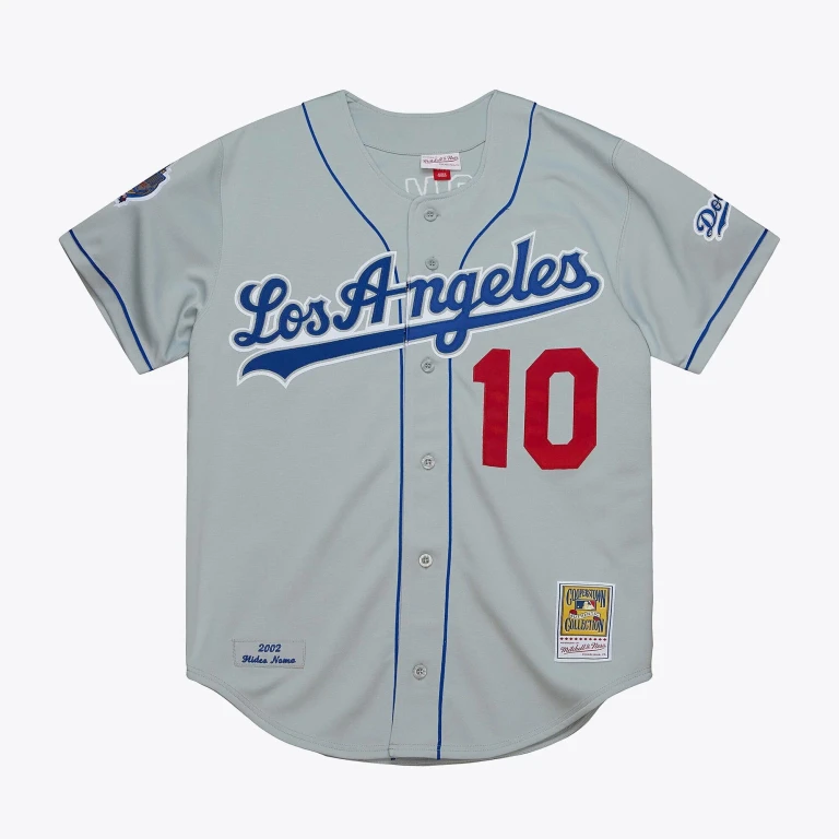 Men's MLB Road Jersey Dodgers 2002 Hideo Nomo Jerseys