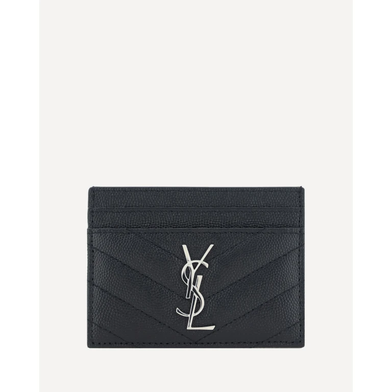 Porte-cartes en cuir Saint Laurent pour femme
