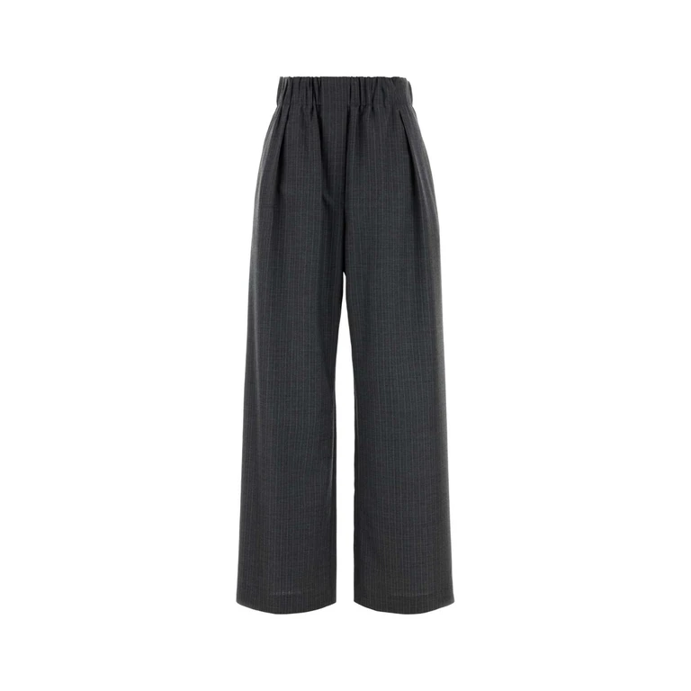 Jil Sander Embroidered Wool Wide-Leg Pant 037 Exterior: Pantaloni - Women