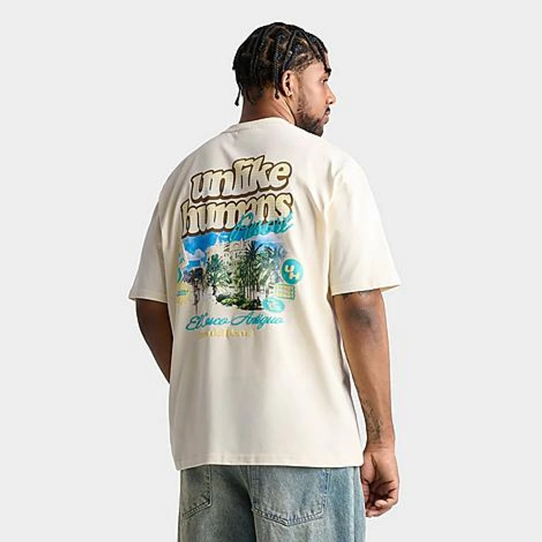 Unlike Humans Men's Resort T-Shirt in Cream Size: Small