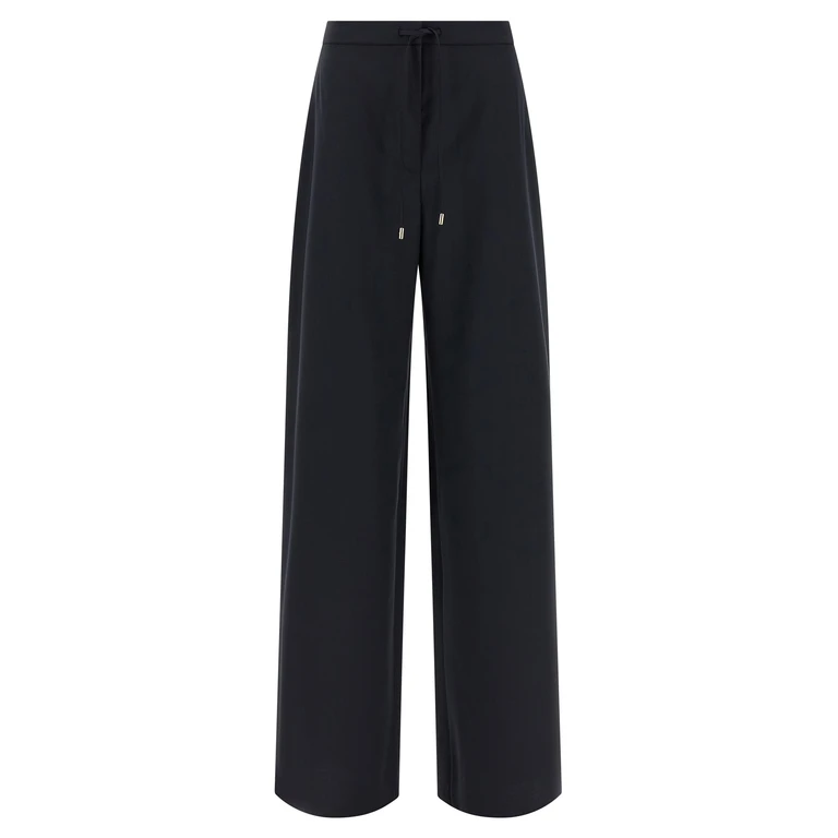 Max Mara Blue Virgin Wool Casual Pants - Women