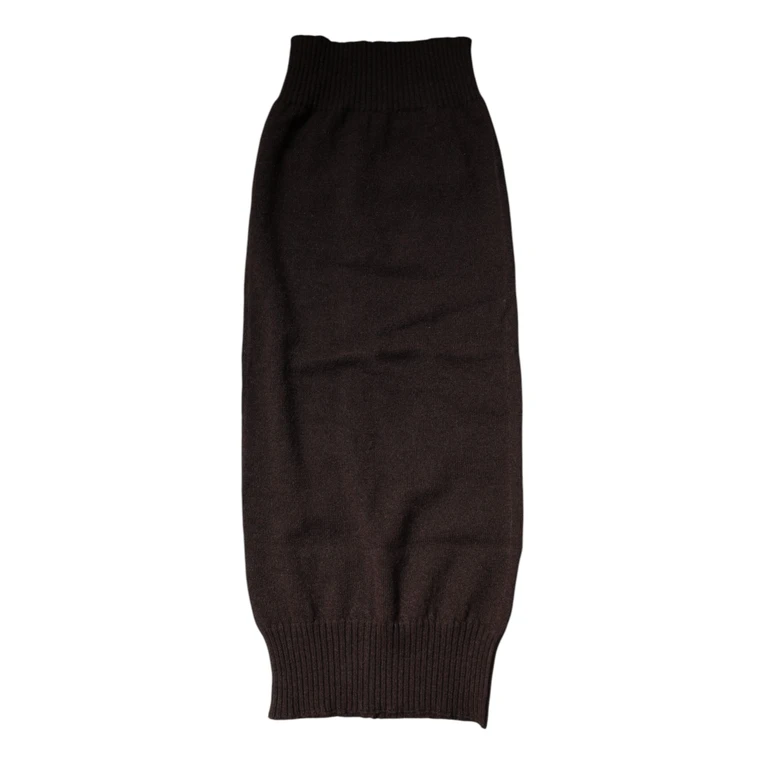 Dolce & Gabbana Brown Cashmere Knitted Neck Warmer Foulard Scarf Black - Men