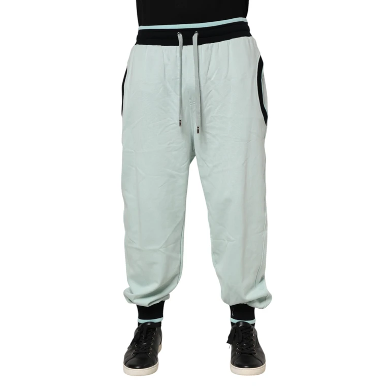 Dolce & Gabbana Light Green Cotton Men Jogger Sweatpants Pants - Men