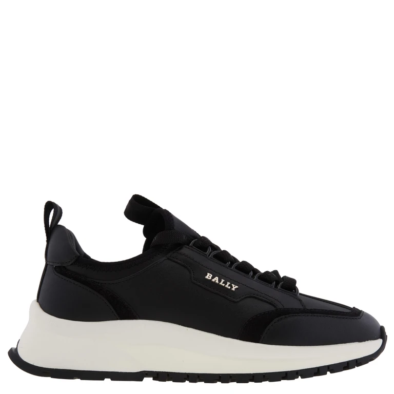 Bally Deven Leather Low-Top Sneakers, Brand Size 35 ( US Size 4.5 )