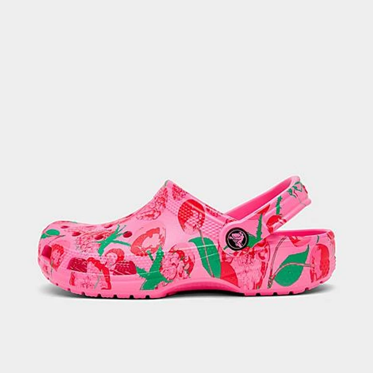 Crocs Women's Classic Summer Fruit Clog Shoes in Pink Lemonade Size: 5.0