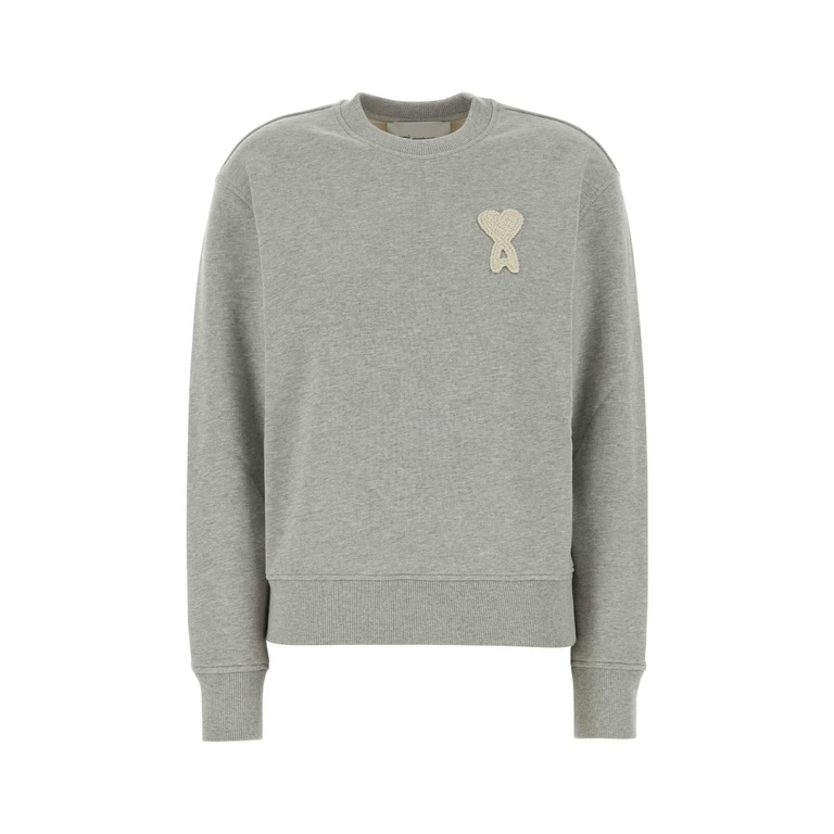 Grey Cotton Sweatshirt Griscendchineblanccr Exterior: Felpe - Women