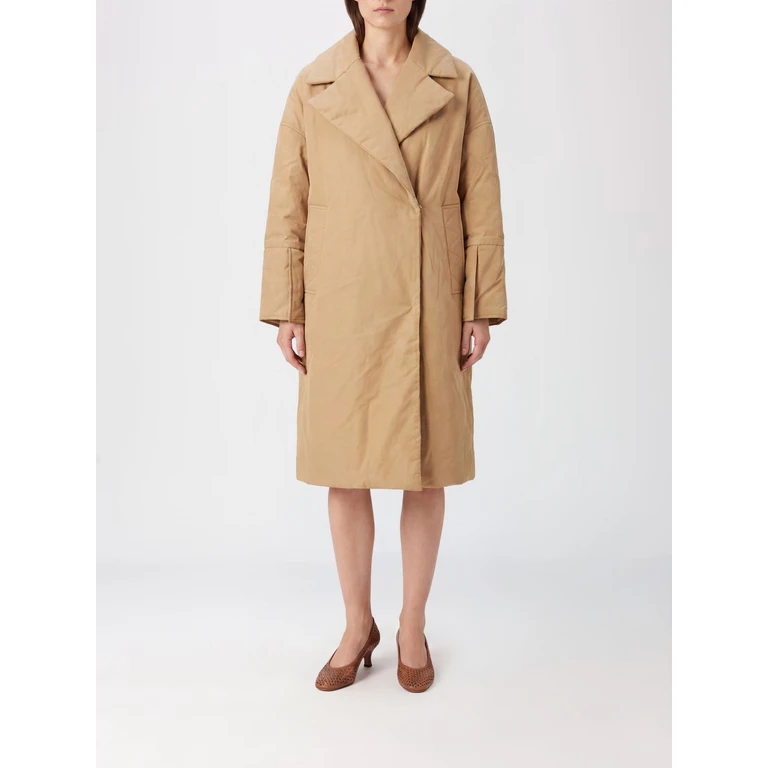Relaxed Fit Padded Technical Fabric Double-Breasted Coat (JA9244 0950160)