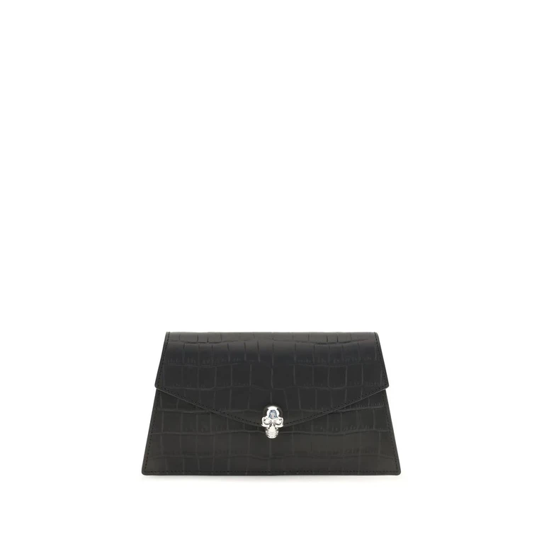 Alexander McQueen Black Calf Leather Bos Taurus Clutch Bag - Women (AL8746981HBT21000BB)