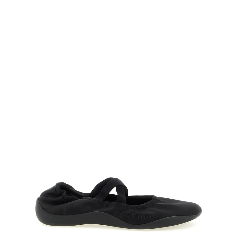 Balenciaga Black Polyester Ballet Flats - Women