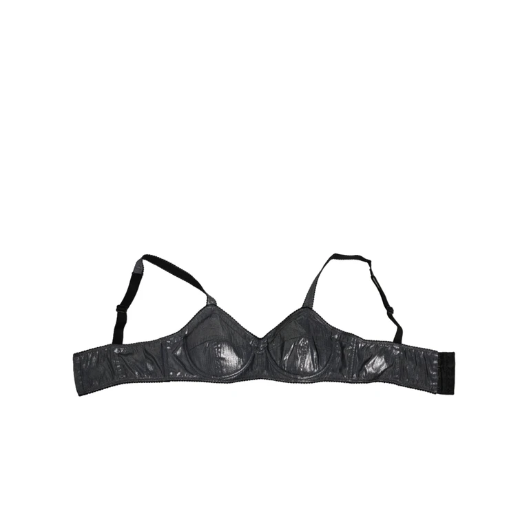 Dark Gray Silk Stretch Balconcino Bra Underwear 01+polyester Film Fiber+se Clothing - Women