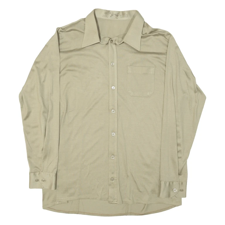 LIBERO Mens Plain Shirt Green L