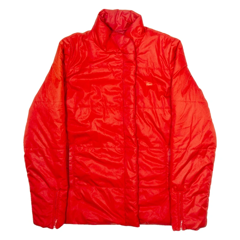 LACOSTE Womens Puffer Jacket Orange M