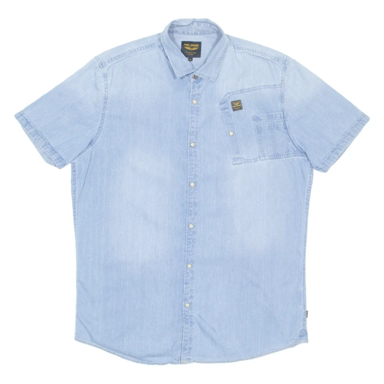 PME LEGEND Mens Plain Shirt Blue XL