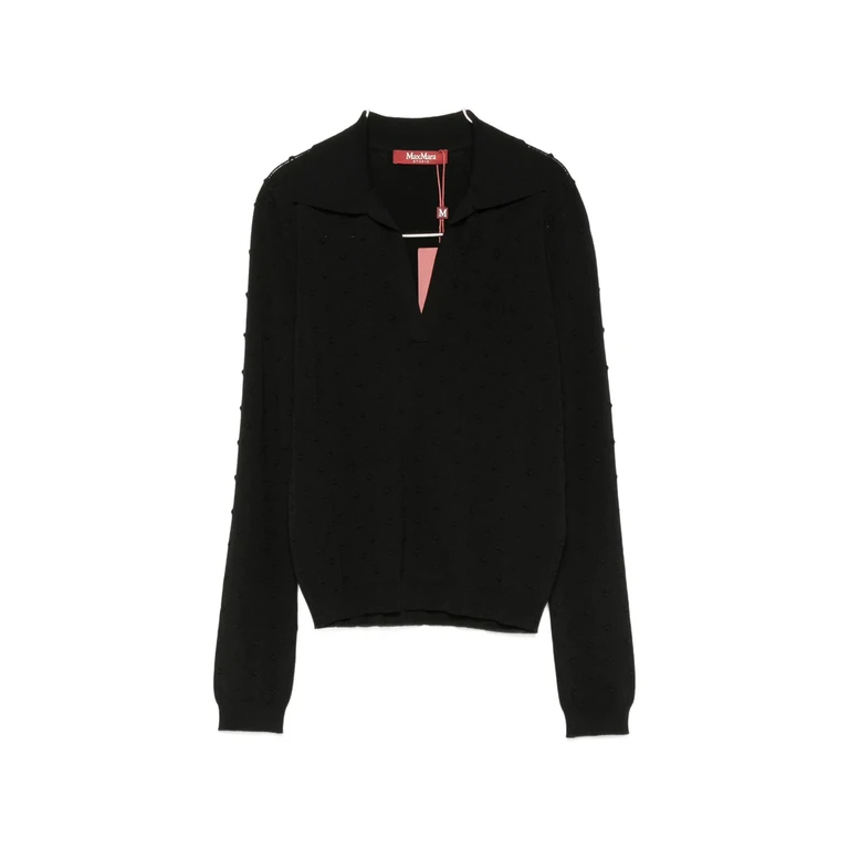 Bobble-knit Polo Sweater