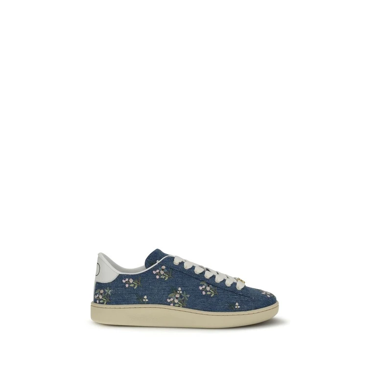 Valentino Garavani Blue Fabric Low Top Sneakers - Women