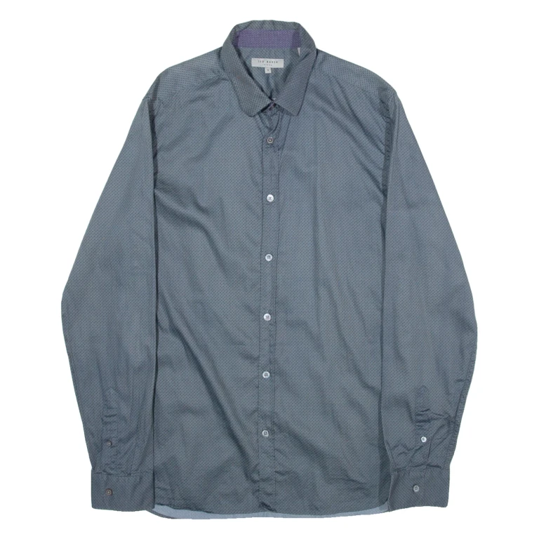 TED BAKER Mens Shirt Blue Long Sleeve M