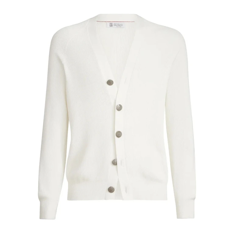 Brunello Cucinelli English Rib Knit Cardigan