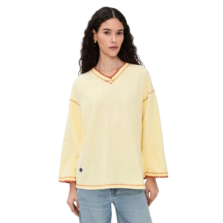 Ciao Ciao Vacation Lita Lobster Ace Long Sleeve Tee Yellow S