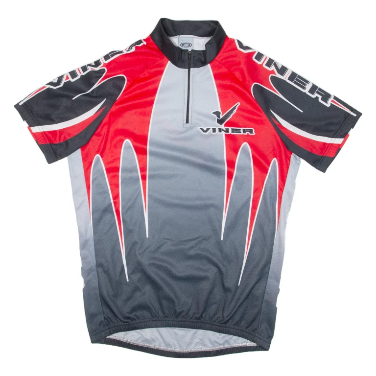 Cycling Mens Jersey Red 1/4 Zip L