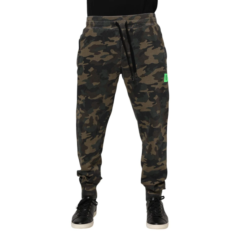Dolce & Gabbana Multicolor Camouflage Cotton Men Jogger Pants - Men