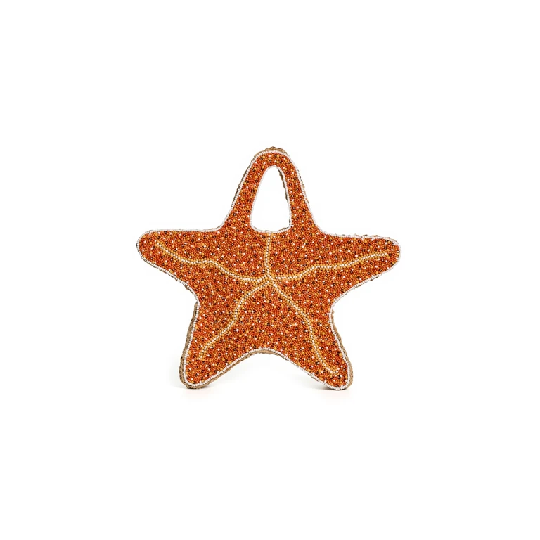 SIMONMILLER Beaded Starfish Bag Orange/Natural One Size