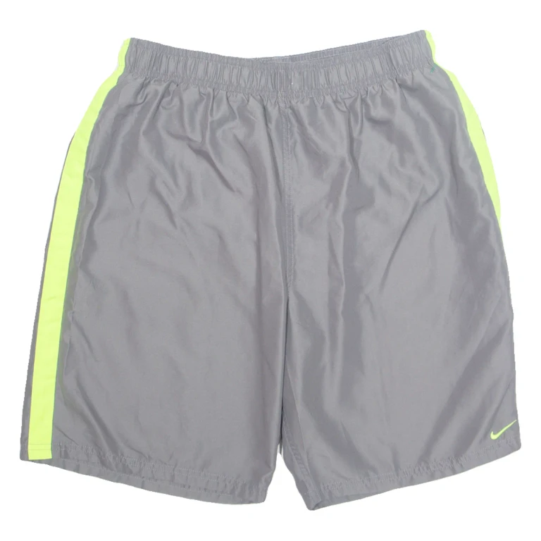 NIKE Mesh Lined Mens Swimming Shorts Grey Relaxed L W31