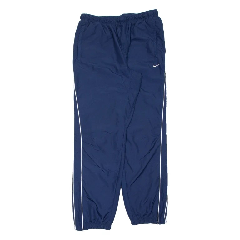 NIKE Mens Track Pants Blue Tapered L W32 L32