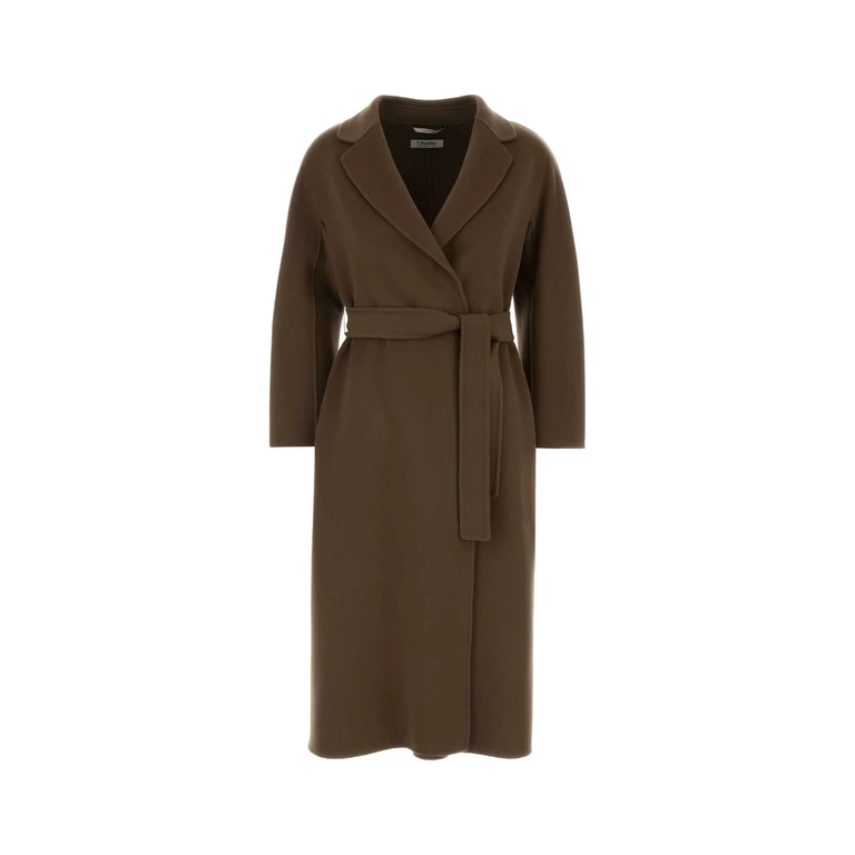S Maxmara Mud Wool Esturia Coat New Dark Gold Exterior: Virgin Cappotti - Women