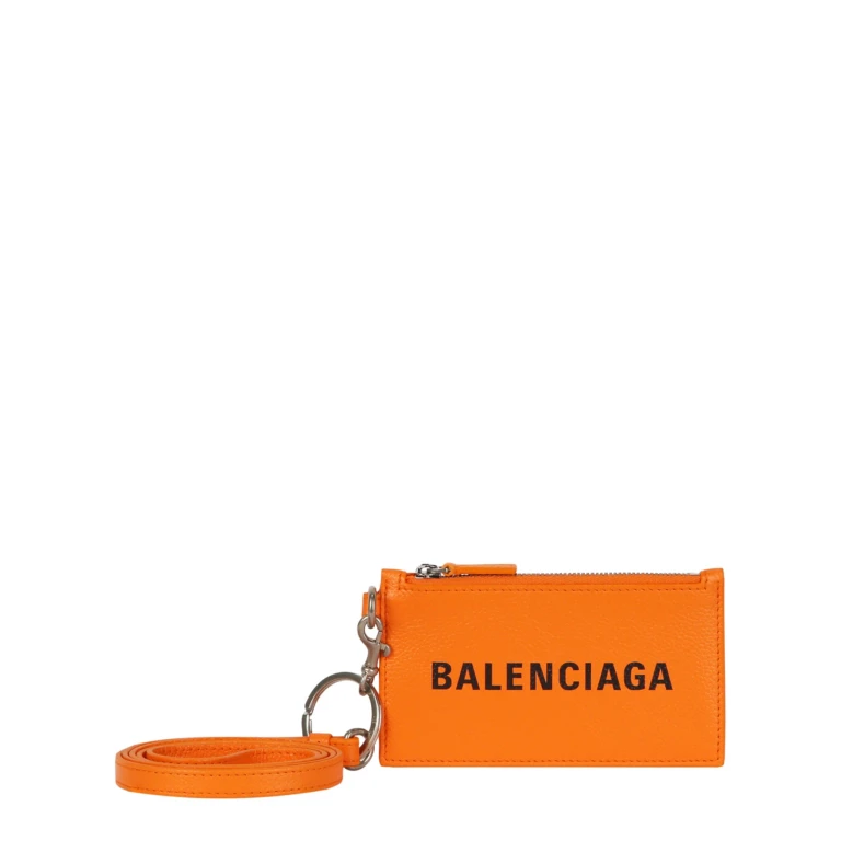 Key Ring Leather Logo Card Case
