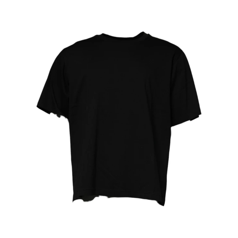 Dolce & Gabbana Black Crew Neck Short Sleeve T-Shirt Cotton - Men